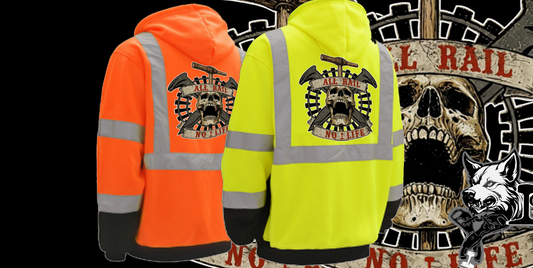 Orange and Green Reflective Sweatshirt