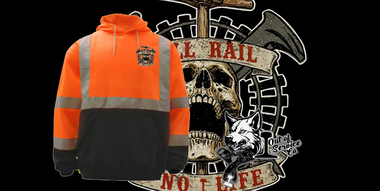 Orange and Green Reflective Sweatshirt