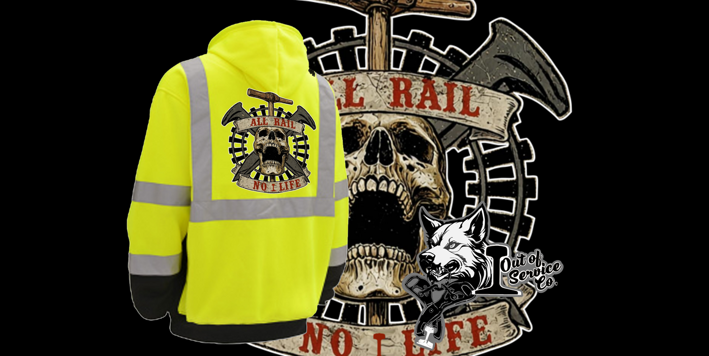 Orange and Green Reflective Sweatshirt