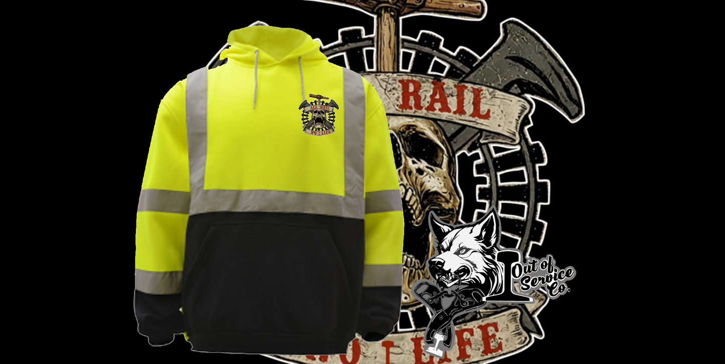 Orange and Green Reflective Sweatshirt